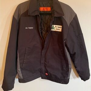 Mr. Happy Black and Gray Men's Jacket